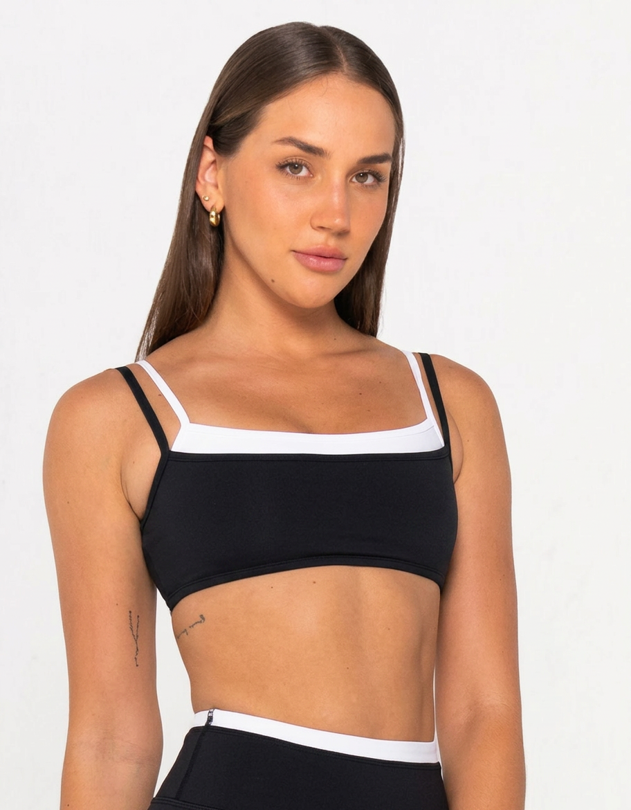 Level Layer Bra - Black/White